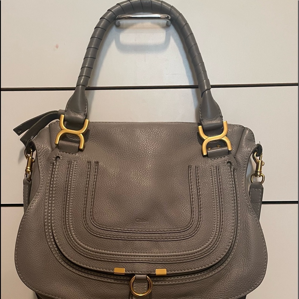 COPY - Chloe Marcie Medium Leather Calfskin Satchel Bag